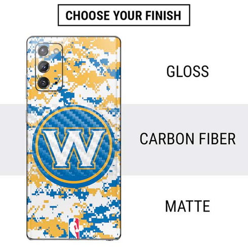 NBA Golden State Warriors Digi Camo Galaxy Note20 5G Skin